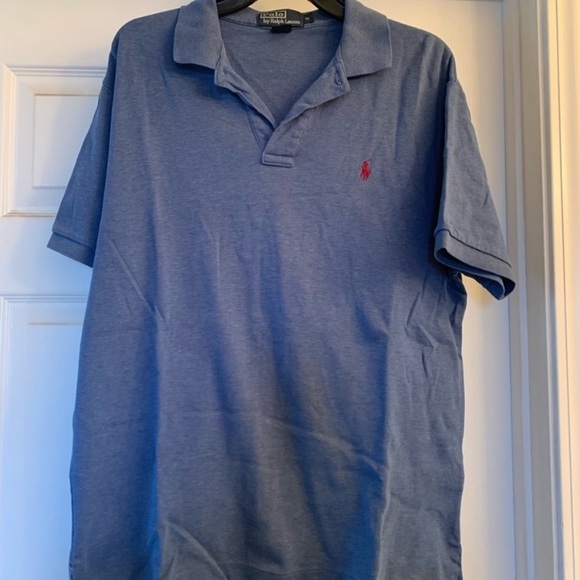 Vintage polo Ralph Lauren collared T-Shirt Logo size lrg K3 - Picture 2 of 5